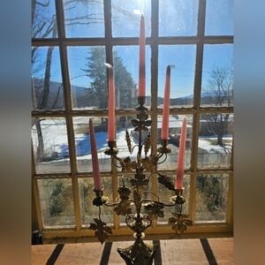 Antique/vintage gilt bronze candelabra‎